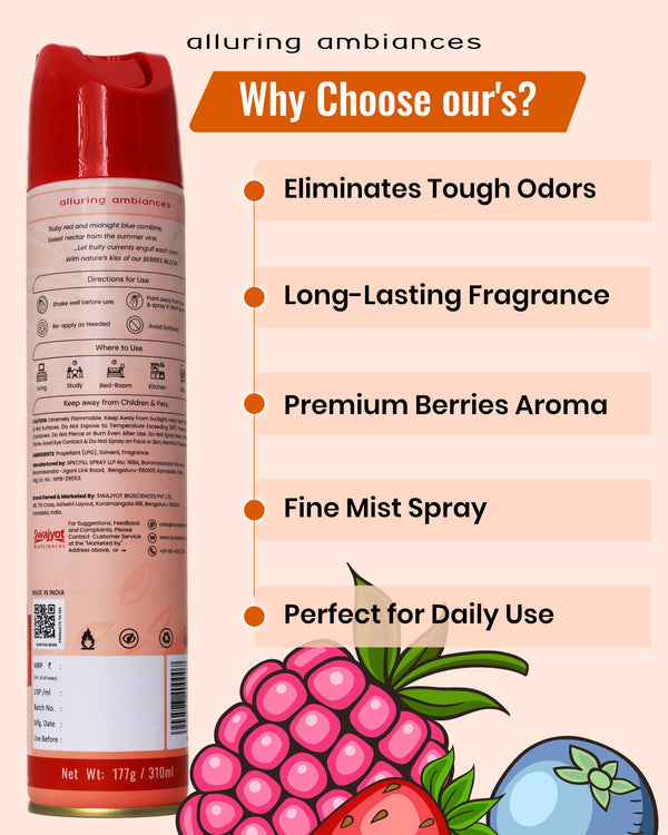 Berries Bloom Room Air Freshener Spray