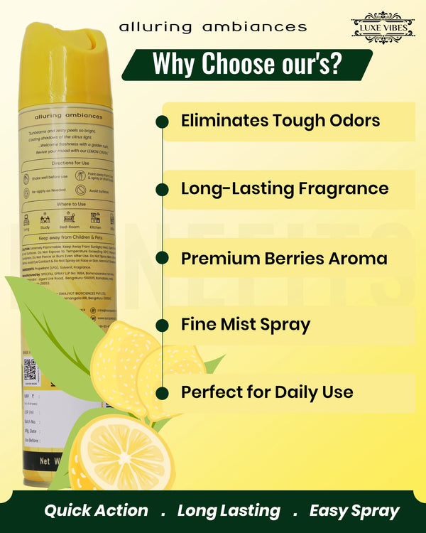 Lemon Crush Room Air Freshener Spray